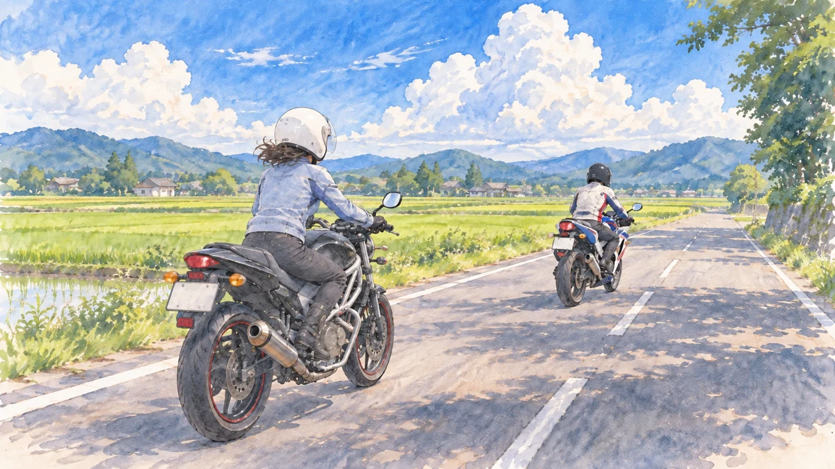 第11話:夏休みに船でバイクごと帰ってきた息子と、初めてのツーリングのイメージイラスト
