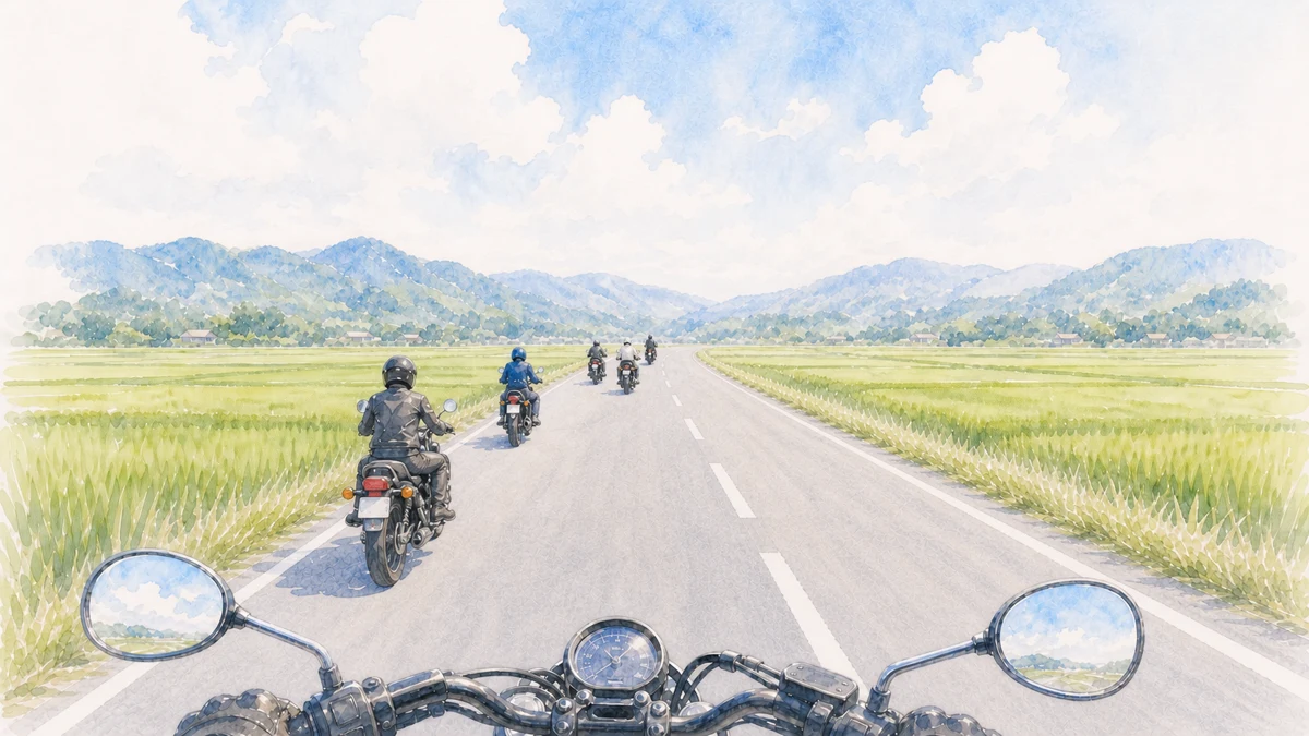番外編:うなぎ目当ての270キロ。あの日見送っていた集団の中に、今は私がいるのイメージイラスト