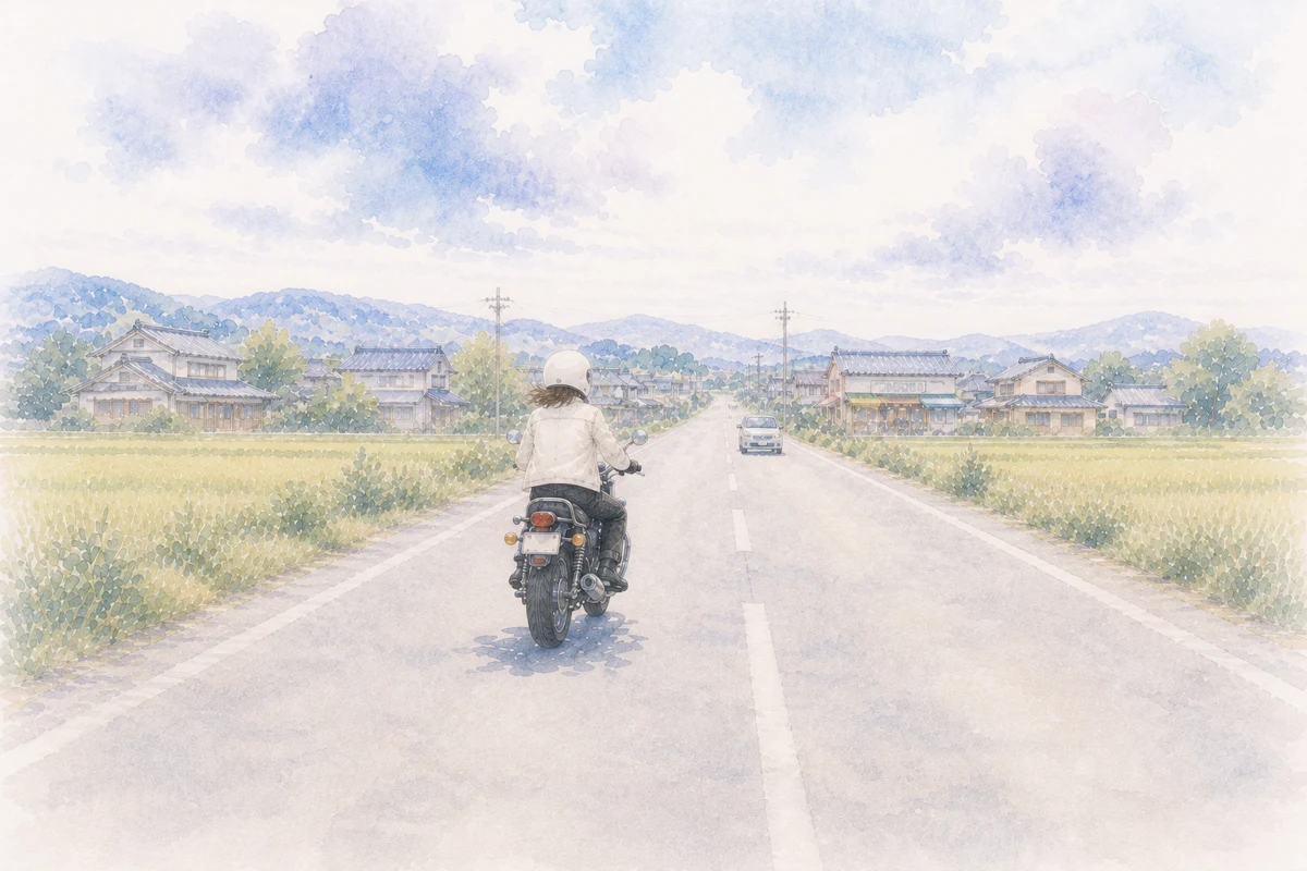 第8話:勇気を出して片道10キロ。バイク屋さんで待っていた、運命の出会いのイメージイラスト
